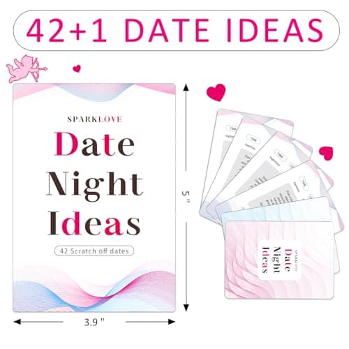 Couple Gifts and Valentine Day Gifts, Date Night Ideas Cards, 42 Romantic Scratch Off Date Card Gifts for Couples, Gifts for Girlfriend and Boyfriend, His or Her Gifts, Gifts for Wife, Husband