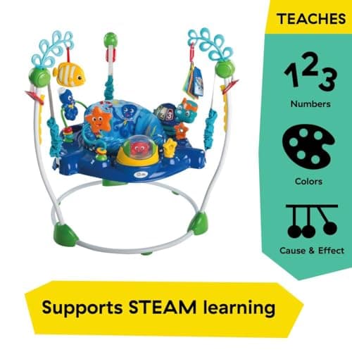 Baby Einstein Neptune's Ocean Discovery Activity Baby Jumper Activity Center, Ages 6 Months +, Max Weight 25 lbs., Unisex