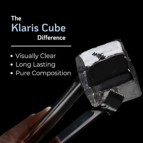 Clear Ice Maker - Makes 4 Large, 2" Crystal Clear Ice Cubes in 8 to 12 Hours - Great for Cocktails, Whiskey & Bourbon - Compact Countertop Ice Maker - Stainless Steel Shell - Reusable Ice Tray