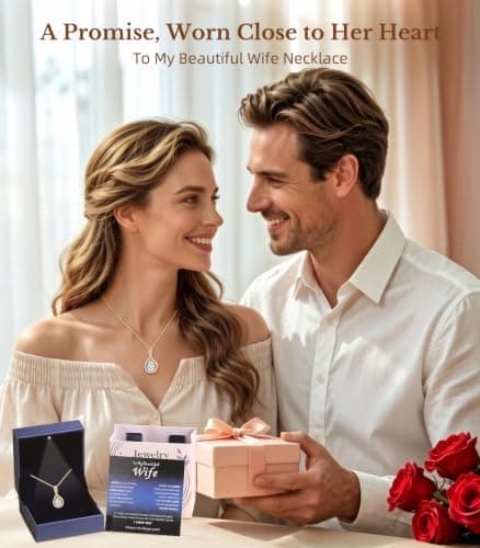 S925 Sterling Silver 18k Gold Plated Infinity Jewelry Gifts for Women Wife Her Girlfriend with Card in Light-Up Gift Box 2CT Moissanite Necklace Anniversary Birthday Gifts for Women Wife Her B0GTY9JBFT