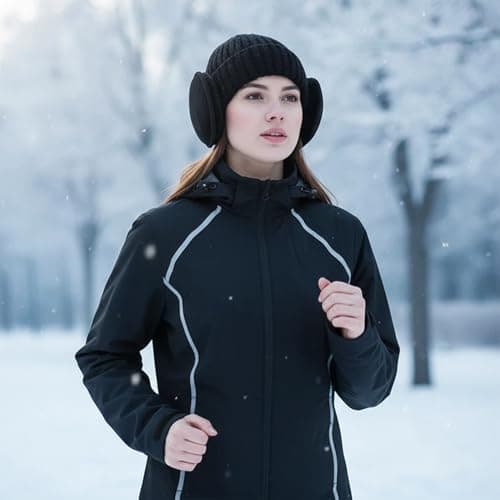 Lanenow Ear Muffs for Winter Men Women, Fleece-Lined Behind-the-Head Ear Warmers for Running, Cycling, Outdoor