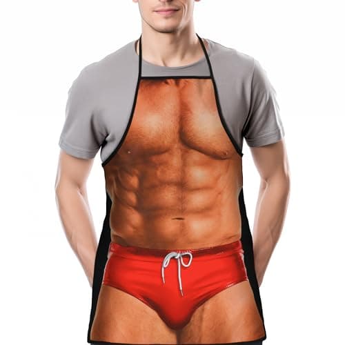 Landisun Apron Kitchen Chef Cooking Gag Gift Creative Funny Grilling Baking