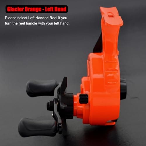 Inline Ice Fishing Reel, Lightweight Graphite Body and Spool, Instant Anti-Reverse, 2.5:1 Gear Ratio, Sensitive Trigger System for One-Handed Operation, Hardwater Fishing for Beginners