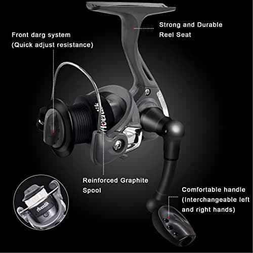 Aventik Ultralight Ice Fishing Rod Reel Combo 26//28/30/32 inch Medium Light Fast Action Multi-Species Spinning Ice Fishing Combos Tackle for Walleye Perch Panfish and Trout