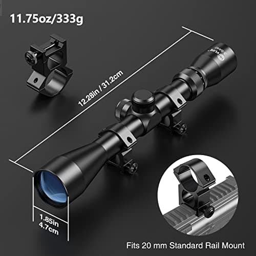 CVLIFE 3-9x40 Optics R4 Reticle Crosshair Scope with Scope Mounts