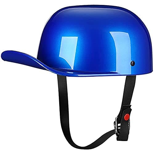 Yesmotor Baseball Motorcycle Helmet Half Cap for Bike Cruiser Chopper Moped Scooter- Dot Approved