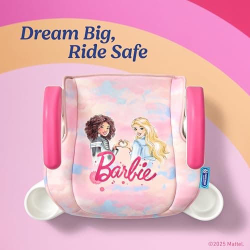 Graco TurboBooster 2.0 Backless Booster Car Seat, Barbie Paint, Travel Booster Seat for Children Ages 4-10, Weight 40-100 Pounds and Height up to 57 Inches