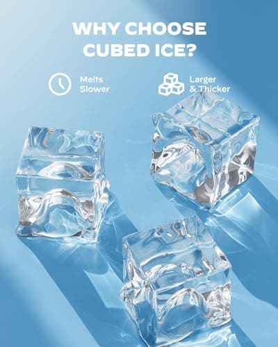 Silonn Ice Makers Countertop, 44lbs Per Day, 2 Ways to Add Water, Auto Self-Cleaning, Stainless Steel Ice Machine for Home Office Bar Party