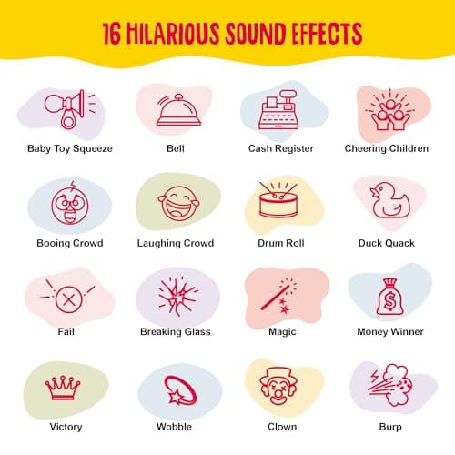 KNUCKLHEAD Sound Effects Machine - 16 Hilarious Sounds - Stocking Stuffer - Boys Prank Gifts for Kids- 6 7 8 9 10 Year Old Boy Gifts - Fun Boys Toys for Ages 8-13 - Cool Gadgets for Teens Gift