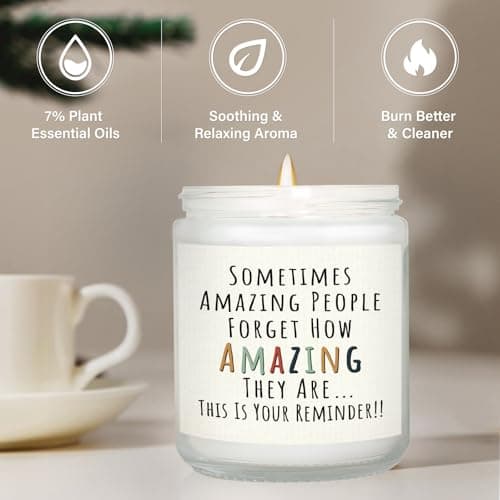 Christmas/Thank You/Inspirational Gift for Woman Her Friend Teacher Mom Girlfriend Sister Bestie, Stocking Stuffers, Lavender Craftique Gifts for Women, Birthday Gifts for Women- You're Amazing Candle B0DYMW78WD