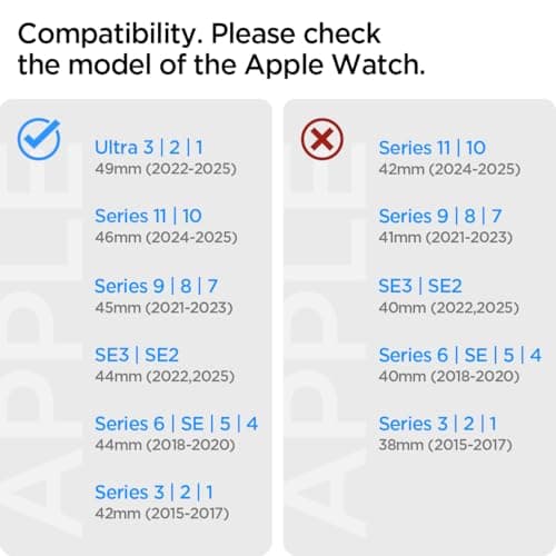 Spigen for Apple Watch Band, Athlex Air Compatible with Ultra 3/2/1 49mm, Series 11/10 46mm, 9/8/7 45mm, SE3/SE2/SE/6/5/4 44mm, 3/2/1 42mm