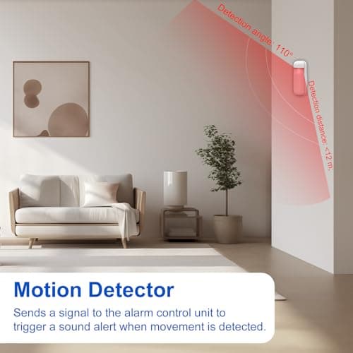WiFi Wireless Alarm System for Home Security - 24/7 Protection Smart Home Devices 4.3" Touch Screen, GSM/4G+WiFi, App Instant Alerts, No Monthly Fee, Alexa Compatible for Villa, Kids Safety (24 pcs)