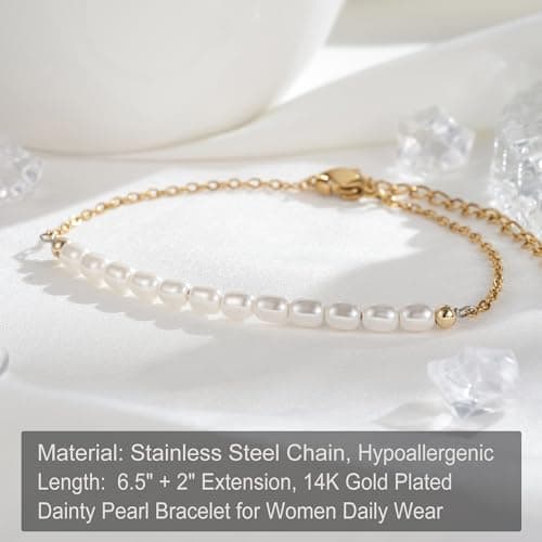 Tarsus Artificial Pearl Bracelet for Women, Mom/Mother-in-Law/Nana/Aunt/Grandma, Birthday Christmas Mothers Day Wedding Day