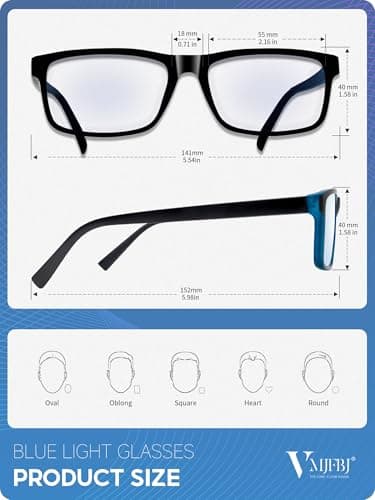Blue Light Glasses For Women/Men Anti-Fatigue Computer Monitor Gaming Glasses Reduce Eye Strain Bluelight Blocking Glasses Blue