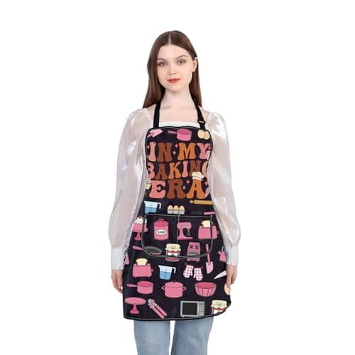WSNANG Funny Baking Aprons with Pockets In My Baking Era Apron Bakers Gifts Pastry Chef Gift B0CZNY4F2J