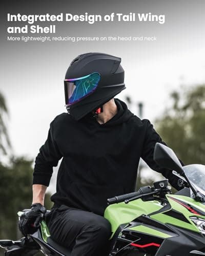 Motorcycle Helmets for Adult Men Women, Full Face Lightweight Street Bike Racing DOT Helmet with Extra Clear Visor Model AU-T801