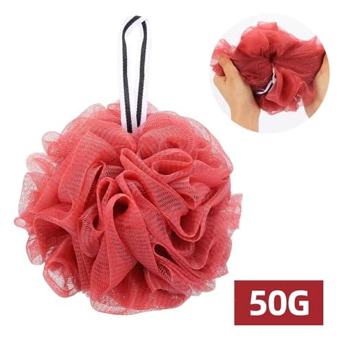 4 Pack Bath Sponge, Bath Shower Loofahs Mesh Pouf Sponge Body Scrubber Exfoliator Scrubber - 50g/Piece