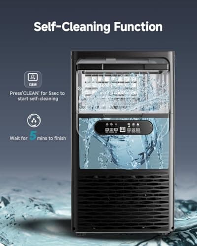EUHOMY Commercial Ice Maker Machine,85lbs/24H,36 Ice Cubes in 8-12 Mins,Under Counter Ice Maker with Water Filter,12lbs Storage Capacity,Freestanding Ice Machine for Home/Bar/Cafe/Restaurant