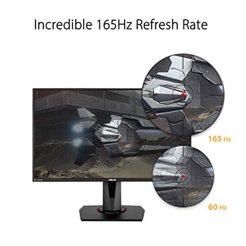 ASUS TUF Gaming 27” 1080P Monitor (VG279QR) - Full HD, IPS, 165Hz, 1ms, Extreme Low Motion Blur, G-SYNC Compatible, Shadow Boost, VESA Mountable, DisplayPort, HDMI, Height Adjustable