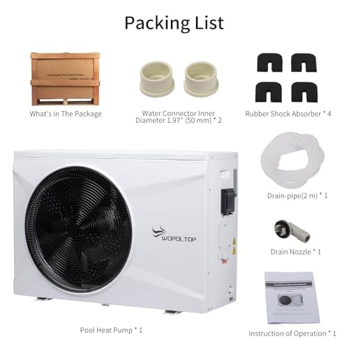 100,000 BTU Full DC Inverter Pool Heat Pump for Swimming Pools, Dual Function of Heating and Cooling, 30KW Electric Pool Heater with WiFi Smart Control via APP, 220-240V, up to 26,000 Gallons