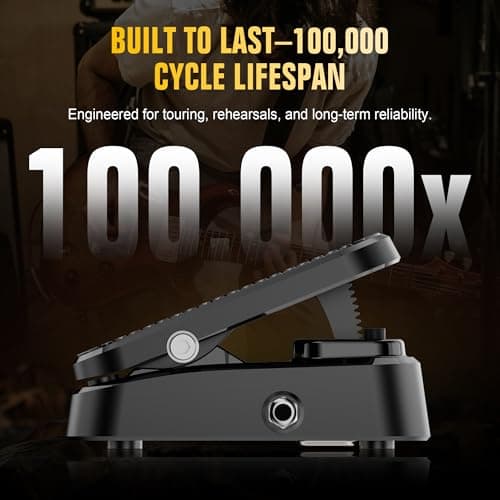 Volume Expression Pedal for Electric Guitar – Dual-Function Passive Foot Controller, No Power Required, Silent Operation, Non-Slip Design, 1/4” Input/Output for Effects and Pedalboards