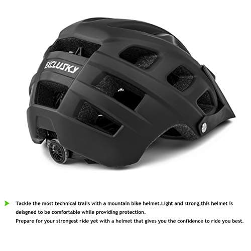 Exclusky Bike Helmet Mountain Bike Helmet for Adults Lightweight MTB Cycling Helmet for Men Women Adjustable Bicycle Helmet with Visor