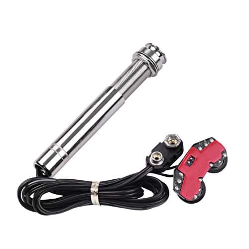 Acoustic Guitar Pickup, Pen Tube Type Undersaddle Active Pickup,Volume Tone Adjustable, With Ceramic Piezoelectric Pickup Rod