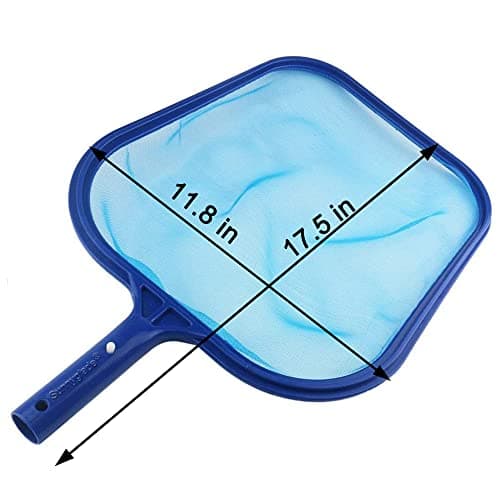 Sunnyglade Swimming Pool Cleaner Supplies/Professional Heavy Duty Pool Leaf Rake Fine Mesh Frame Net/Cleaning Leaf Skim Net (17.5x11.8in)