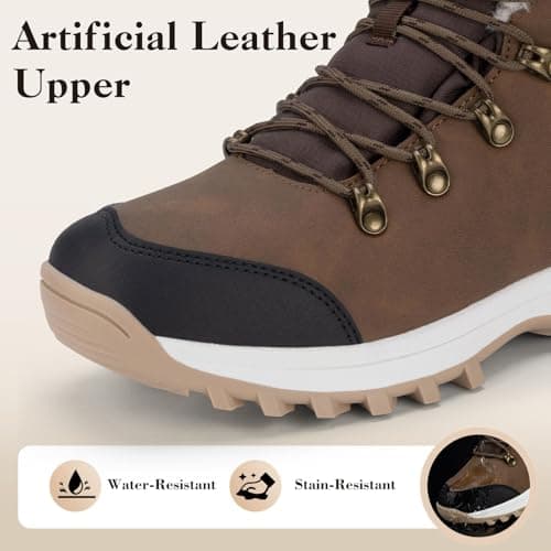 Mishansha Winter Boots for Women Water-Resistant Warm Snow Boots with Fur Lining Non Slip Sole for Outdoor Cold Weather Hiking Walking Trekking