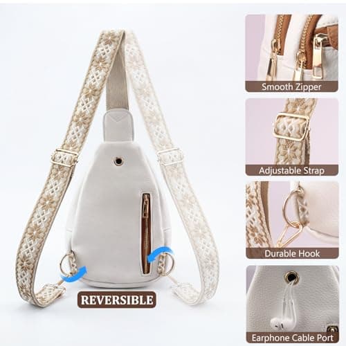 Christmas Gifts for Mom Wife Crossbody Bags Gifts for Women Birthday Gifts for Her Small Crossbody Sling Bag Fanny Pack Chest Travel Anti Theft Purse Unique Secret Santa Mothers Day Gift Ideas