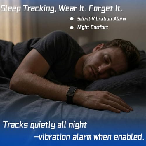 Smart Bracelet,Health and Fitness Tracker,24/7 Heart Monitor & Sleep Tracker, Multi-Sport Tracker Wristband with Free APP (Black)