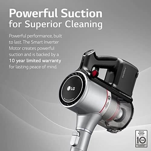 LG CordZero Cordless Stick Vacuum, 2 Batteries, 120 Min Run Time, Powerful Cleaning for Carpet, Hard Floors & Pet Hair, Lightweight, High-Capacity Dust Bin, 10-Year Motor Warranty, A926KSM (Renewed)