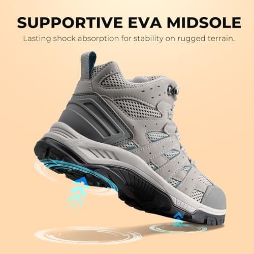 NORTIV 8 Women's Waterproof Hiking Boots Outdoor Trekking Mid Backpacking Mountaineering lightweight boots