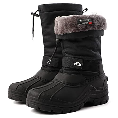 ALEADER Men's Winter Waterproof Insulated Shell Warm Inner Comfortable Outdoor Snow Boots