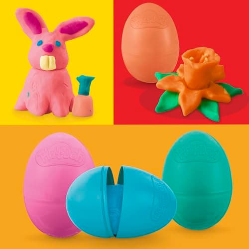 Play-Doh Eggs 24-Pack, Dinosaur & Dragon Egg Hunt Toys, Modeling Compound for Birthday Gifts & Party Favors, Easter Basket Stuffers, Kids Ages 2 and Up (Amazon Exclusive) B07VS46CXT