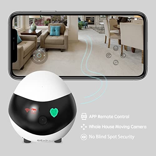 Whole-Home Mobility, Two-Way Talk, Night Vision, Local Storage, Auto-Recharge, Long Distance Gift for Family/Pet Enabot EBO SE Home Robot Camera: 1080P Mobile FamilyBot Pet Companion B09R6V3CJM