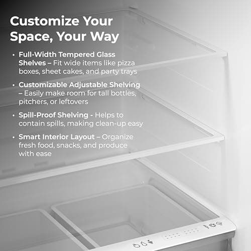 Kenmore 33" Top Mount Refrigerator with Freezer - Adjustable Shelving, Humidity-Controlled Crispers, Optional Ice Maker, LED Lighting, ENERGY STAR Certified, 25 cu. ft. Capacity - White