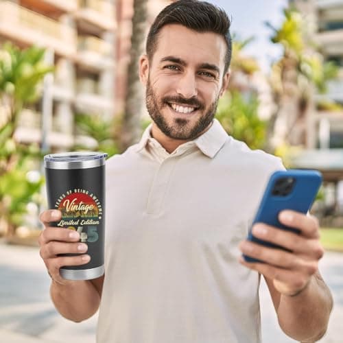 Funny 80th Birthday Gift For Men,Cool Gifts for 80 Year Old Man,80th Birthday Decorations for Men,1945 Gift Idea for Dad Husband Friend Grandpa-20 Oz Vintage1945 Tumbler