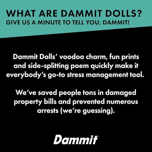Dammit Doll - Classic Random Color, Stress Relief - Gag Gift - 1 Doll
