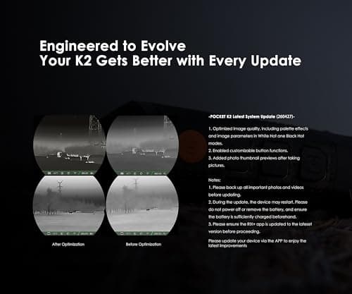 RIX Pocket K2 Portable Thermal Monocular for Hunting, 256x192 (50Hz), Wi-Fi, Handheld Night Vision Monocular