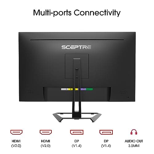 Sceptre Prime 4K IPS 27" 3840 x 2160 UHD Monitor up to 70+Hz DisplayPort HDMI 100% sRGB Build-in Speakers, Machine Black 2026 (U275W-UPT Series)