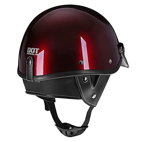 Motorcycle Retro Half Helmet Bicycle Scooter Moped Jet Motorbike Helmet DOT Certified
