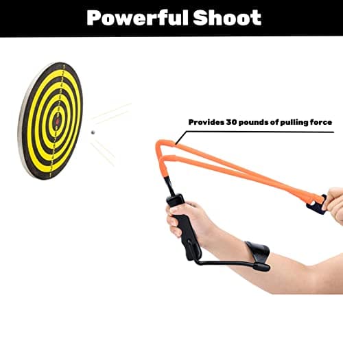 Professional Slingshot Set for Adults - A Simple but Powerful Hunting and Shooting Slingshot with a Sturdy Sling Shot Bow, 2 Packs of Slingshot Ammo, and a Slingshot Band.