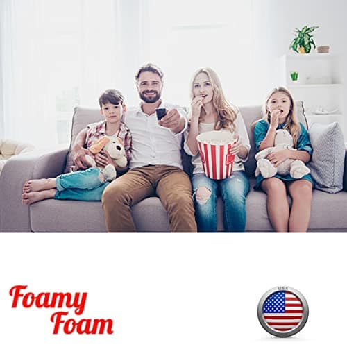 FOAMYFOAM High Density 4 inch Thick, 24 inch Wide, 24 inch Long Upholstery Foam, Cushion Replacement