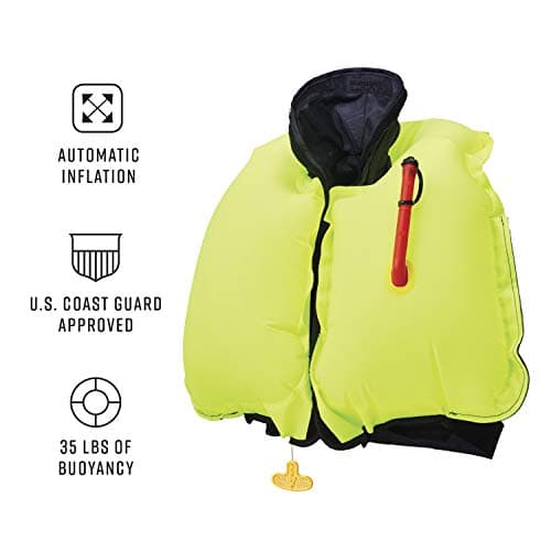 BLUESTORM Stratus 35 Inflatable Life Jacket PFD for Adults | US Coast Guard (USCG) Approved Automatic Self Inflating Life Vest Preserver with Manual Ripcord