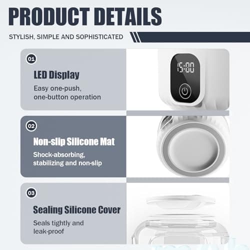 Underwear Washing Machine, Upgrade 1.5L Mini Portable Washing Machine Rechargeable Underwear Washer Deep Cleans Small Clothes for Apartment, Dorm, RV, Travel & Hotel Use