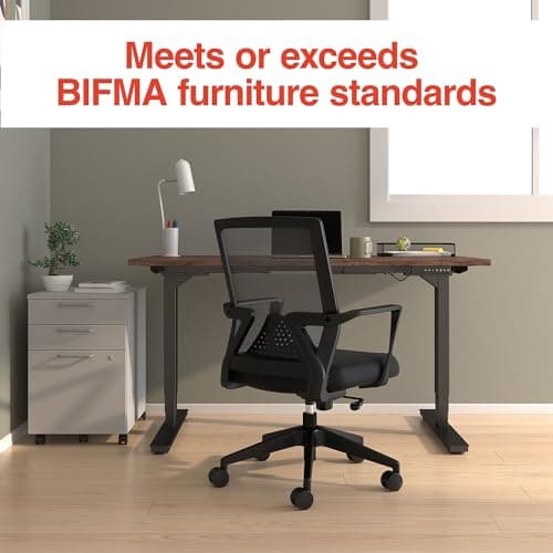 STAPLES Cartwright Ergonomic Office Desk Chair, Adjustable with Breathable Mesh & Lumbar Support, Perfect for Home & Office, Black