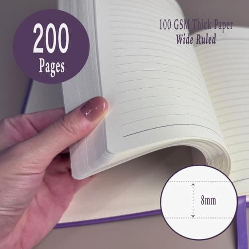 Hardcover Notebook Gold Foil 200 Pages A5 Lined, Birthday Gift for Turning 40 Year Old Woman Friends Mom Sister Daughter Wife 40th Birthday Gifts Women, Chapter 40 Birthday Gift Journal Purple for Her B0H7R85C9S