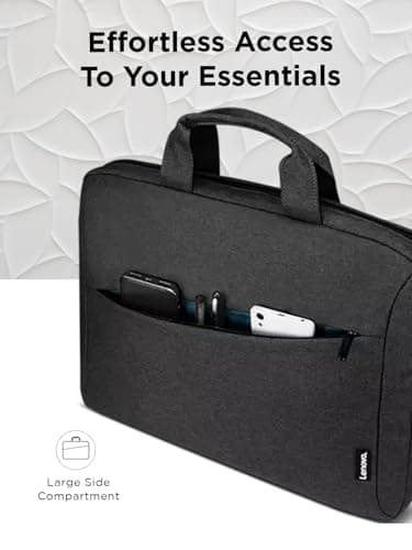 Lenovo Laptop Bag T210, Messenger Shoulder Bag for Laptop or Tablet, Sleek, Durable & Water-Repellent Fabric