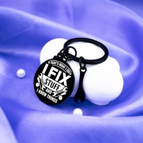 Cool Mechanic Gifts for Men Unique Maintenance Man Gifts for Him Handyman Construction Worker Carpenter Machinist Dad Keychain Thoughtful Christmas Birthday Fathers Day Presents